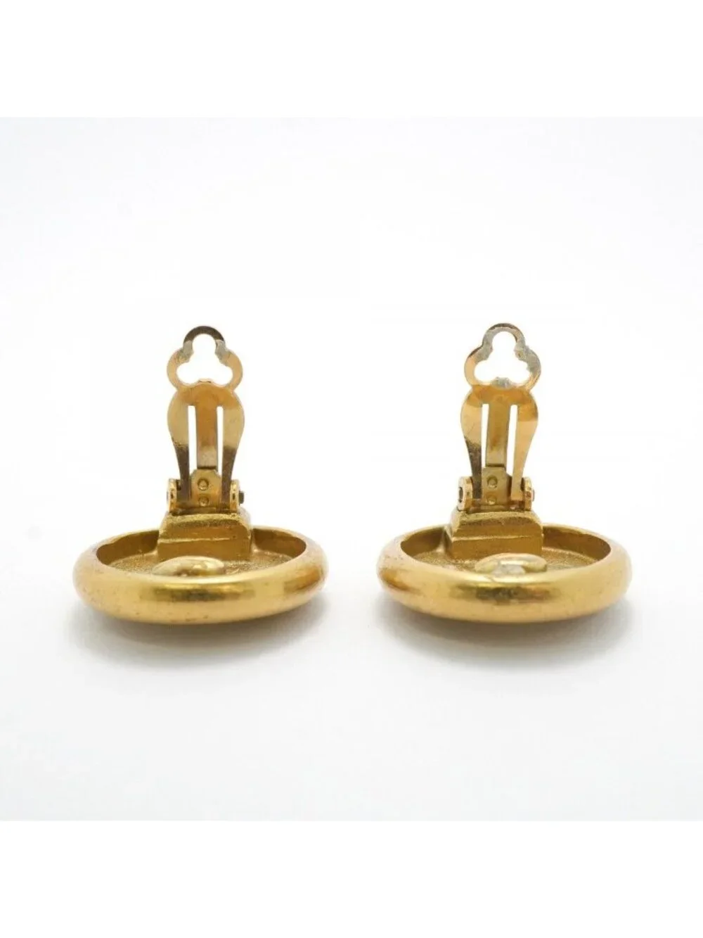 Chanel Earrings Vintage Logo Round